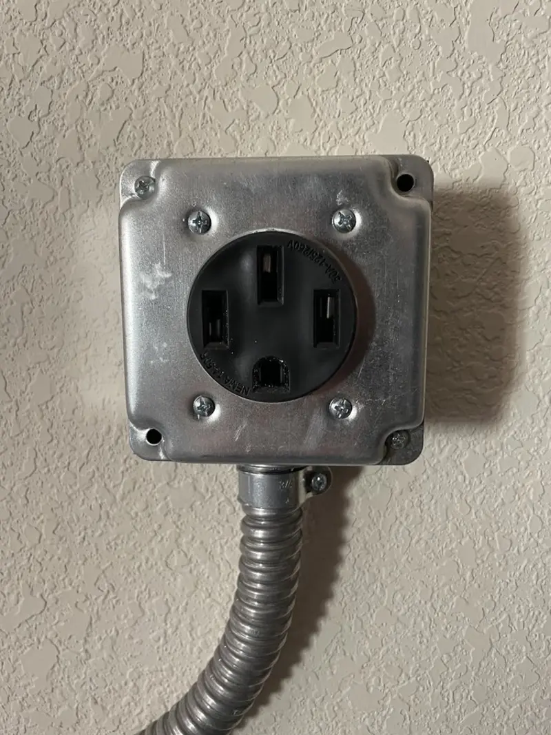 NEMA 14-50 outlet installed for Electrical Panel Upgrade in Hampton